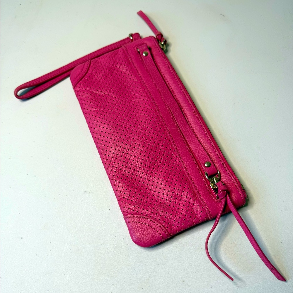 Banana Republic Pink Leather Wristlet Wallet